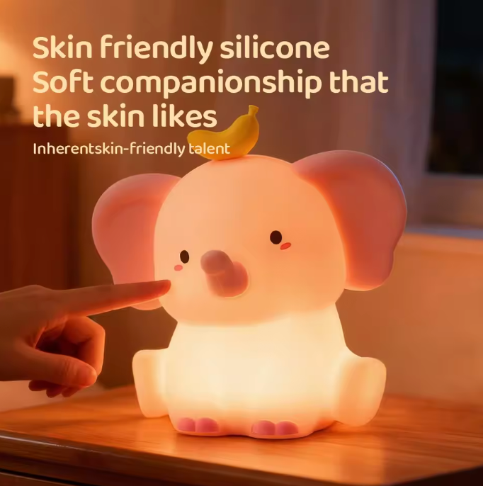 GlowPal Elephant Nightlight - Cherry Pink Limited - GlowPal