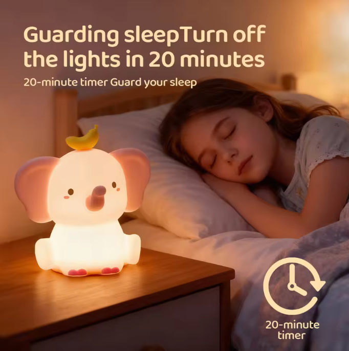 GlowPal Elephant Nightlight - Cherry Pink Limited - GlowPal