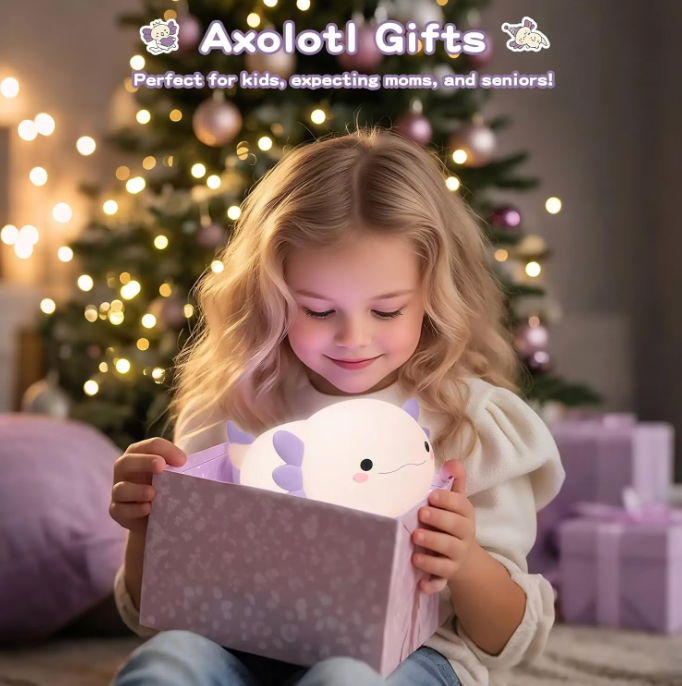 GlowPal Axolotl Nightlight - Purple Sakura Limited - GlowPal