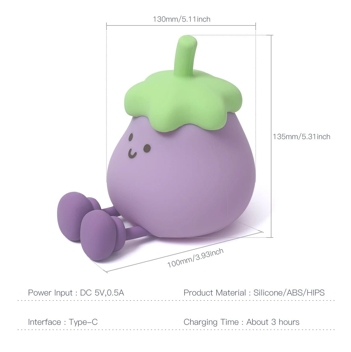 GlowPal Eggplant Nightlight - GlowPal